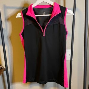 Women’s pink & black golf top